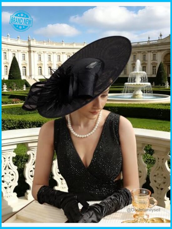 Elegant Flower Mesh Feathers Fascinator Hat Headband Wedding Cocktail Derby Tea main image 6